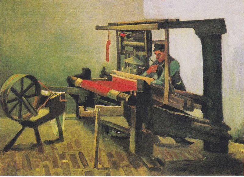 Vincent Van Gogh Weaver at the loom, with reel Norge oil painting art